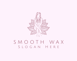 Organic Feminine Leaves  logo design