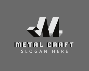 Fabricator - Origami Fold Letter M logo design