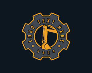 Industrial - Excavator Backhoe Gear logo design