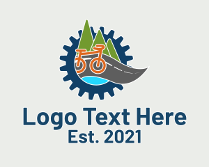 Fixed Gear - Multicolor Biking Emblem logo design