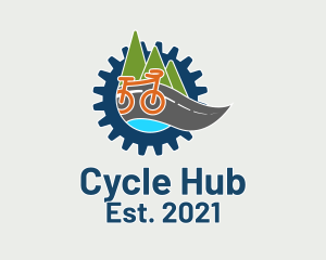 Bike - Multicolor Biking Emblem logo design