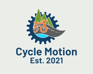 Multicolor Biking Emblem logo design