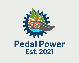 Multicolor Biking Emblem logo design