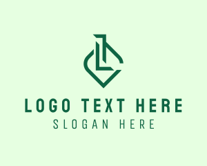 Location Pin - Company Business Letter L logo design