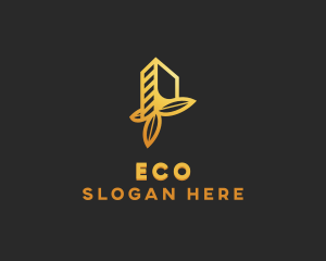 Eco Building Tower logo design