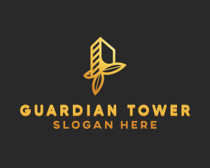 Eco Building Tower logo design