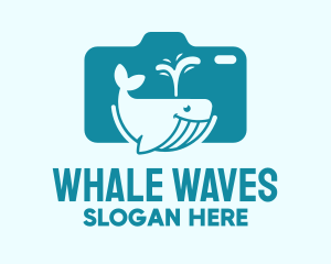 Whale Photography Camera logo design