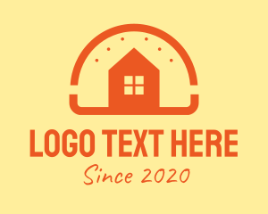 American Food - Orange Burger House logo design