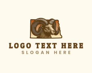 Horns - North Dakota Bighorn Sheep logo design