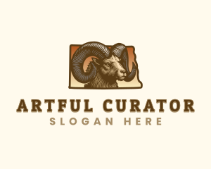 North Dakota Bighorn Sheep logo design