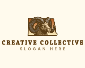 North Dakota Bighorn Sheep logo design