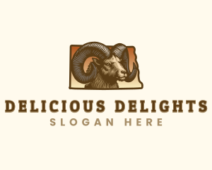 North Dakota Bighorn Sheep logo design