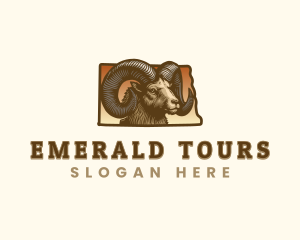 North Dakota Bighorn Sheep logo design