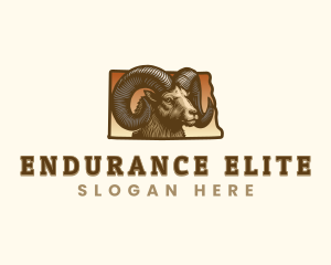 North Dakota Bighorn Sheep logo design