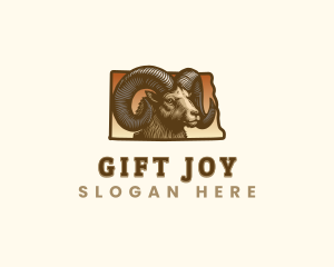 North Dakota Bighorn Sheep logo design