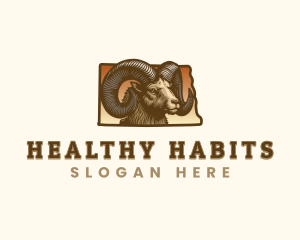 North Dakota Bighorn Sheep logo design