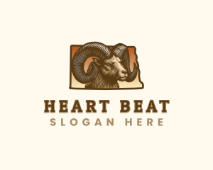 North Dakota Bighorn Sheep logo design