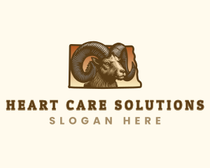 North Dakota Bighorn Sheep logo design