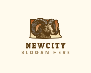 North Dakota Bighorn Sheep logo design