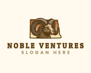 North Dakota Bighorn Sheep logo design