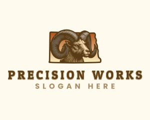 Detailed - North Dakota Bighorn Sheep logo design