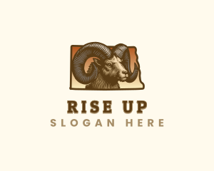 North Dakota Bighorn Sheep logo design