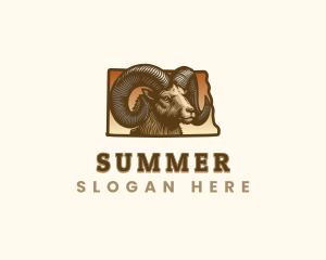 North Dakota Bighorn Sheep logo design