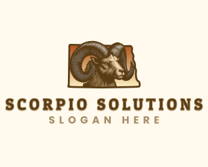 North Dakota Bighorn Sheep logo design