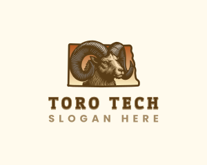 North Dakota Bighorn Sheep logo design