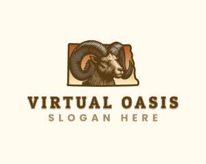 North Dakota Bighorn Sheep logo design