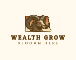 North Dakota Bighorn Sheep logo design