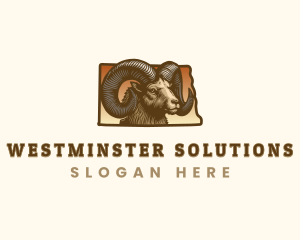 North Dakota Bighorn Sheep logo design