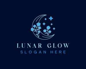 Moon Floral Cosmetics logo design