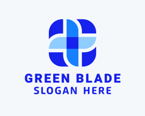 Blue Ventilation Blade  logo design