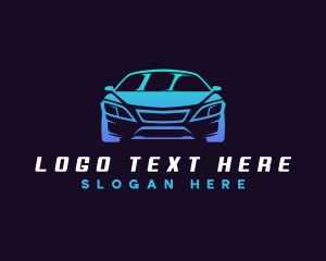 Parking - Luxury Sedan Car logo design