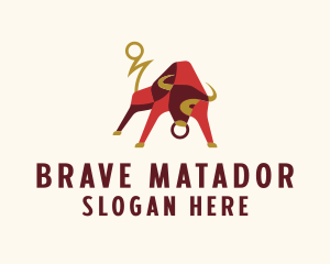 Bullfighter - Bull Bullfighting Animal logo design