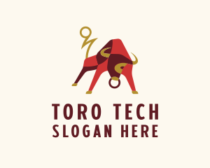 Bull Bullfighting Animal logo design