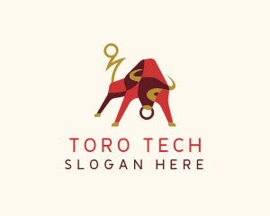 Bull Bullfighting Animal logo design