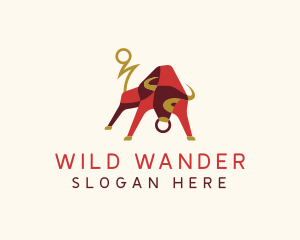 Bull Bullfighting Animal logo design