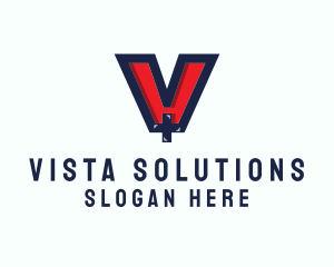 Medical Letter V logo design