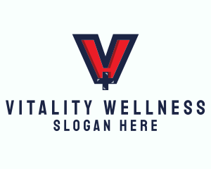 Medical Letter V logo design