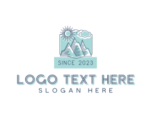 Trekking - Mountain Resort Camp logo design