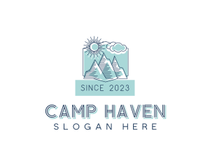 Mountain Resort Camp logo design