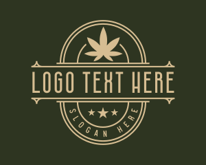 Dope - Elegant Cannabis Badge logo design