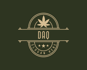 Elegant Cannabis Badge Logo