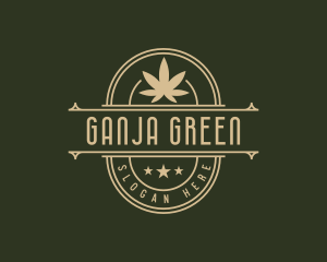 Elegant Cannabis Badge logo design