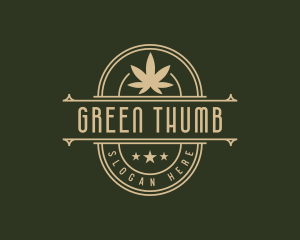 Cultivator - Elegant Cannabis Badge logo design