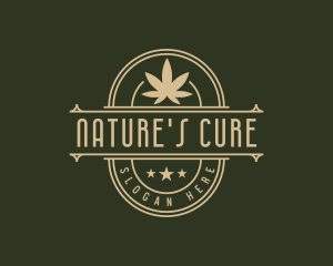 Elegant Cannabis Badge logo design