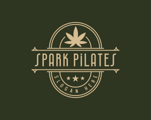 Cultivator - Elegant Cannabis Badge logo design