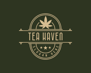 Elegant Cannabis Badge logo design